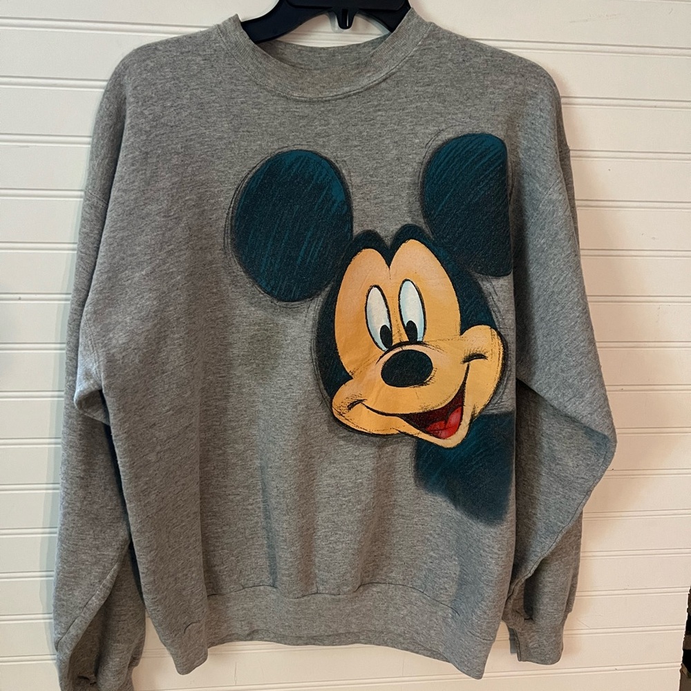 Disney x Hanes Gray Mickey Mouse Sweater Size M